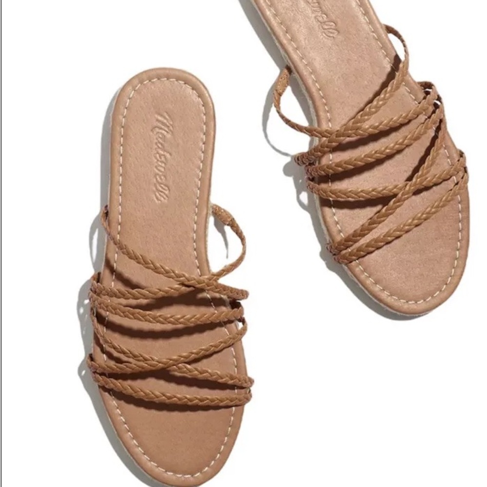 Madewell Tan Braided Strap Sandals